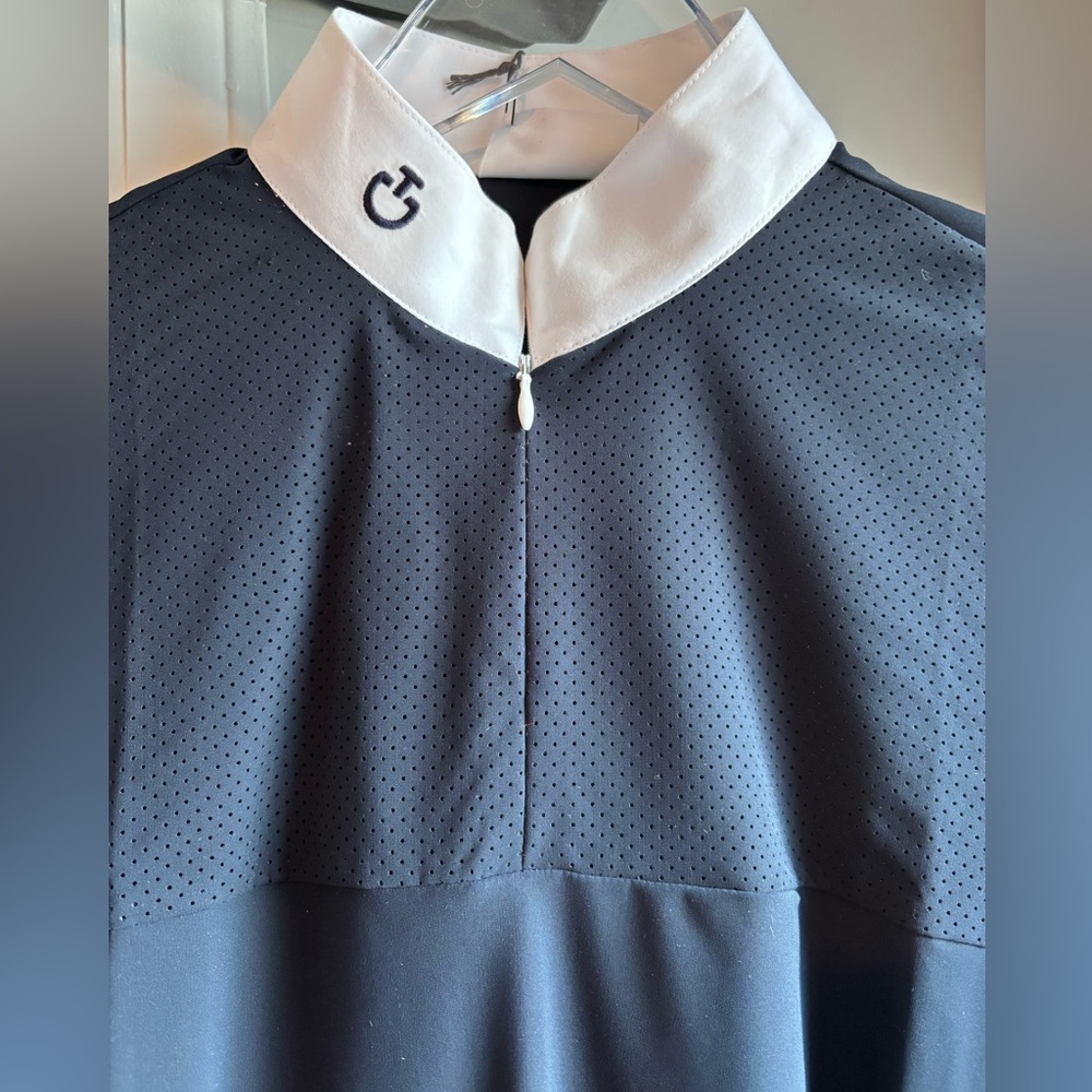 NWT Cavalleria Toscana Perforated Short Sleeve Competition Shirt - Picture 2 of 6